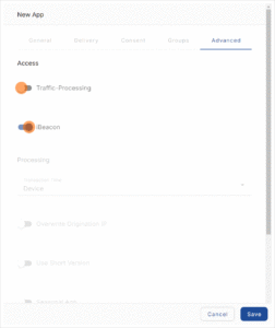 Create an App Advanced Access Settings