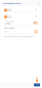 Spotify Reengagement Postback Settings